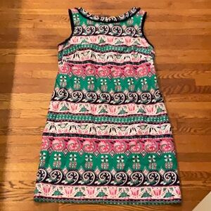 Talbots Pink and Green Sleeveless Lined Sheath Dress Size 12 New with Tags
